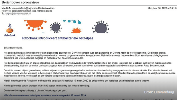 Corona phishing mail