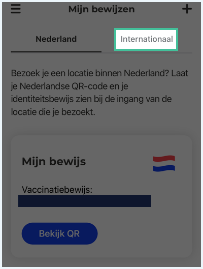 CoronaCheck App Pagina Mijn Bewijzen