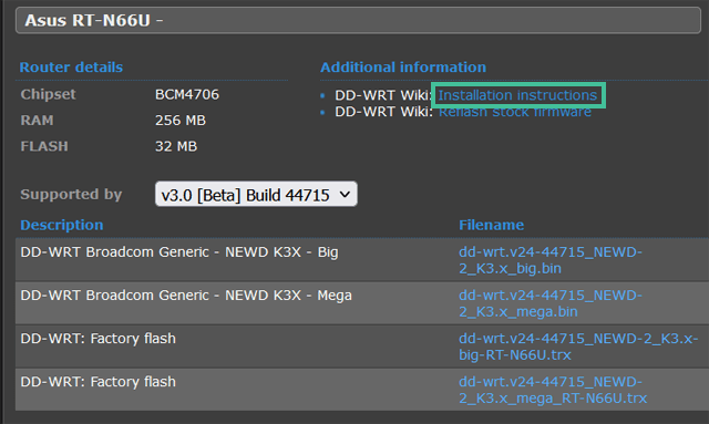 DDWRT Site Asus RT N66U Handleiding