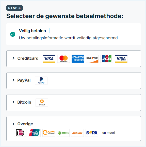 Betaalmethoden voor de ExpressVPN Black Friday deal