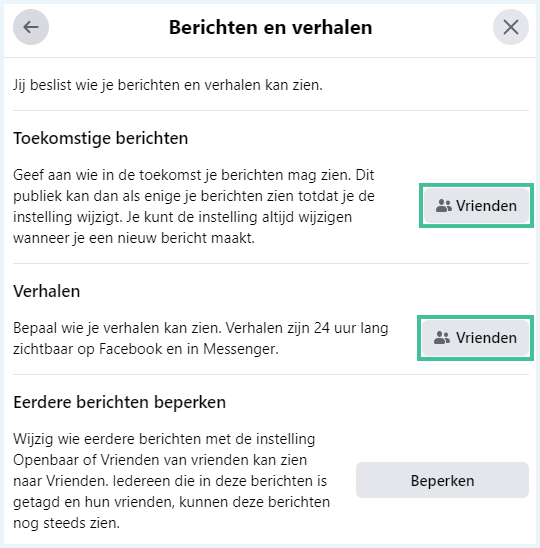 Facebook scherm 
