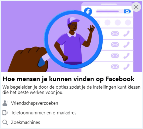 Facebook openingsscherm 