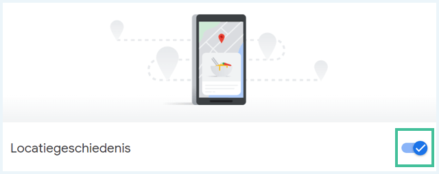 Google locatiegeschiedenis schuifje