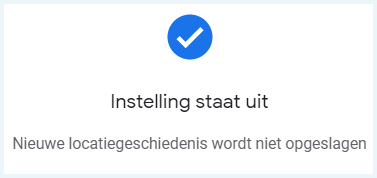 Google locatiegeschiedenis staat uit