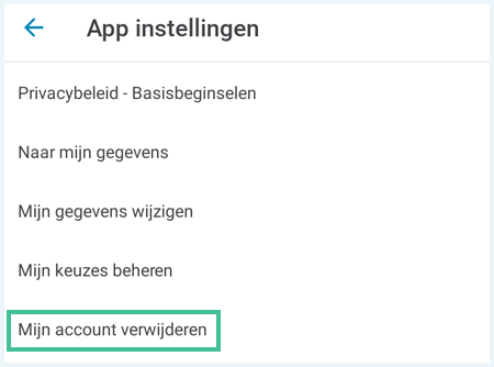 Happn app instellingen waarbij de optie