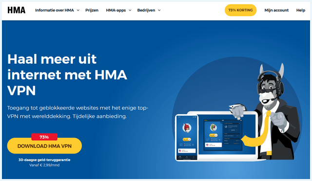HMA website homepage