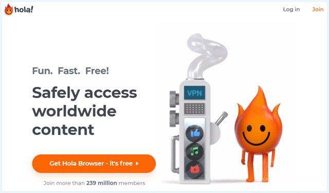 Hola VPN Website Homepage