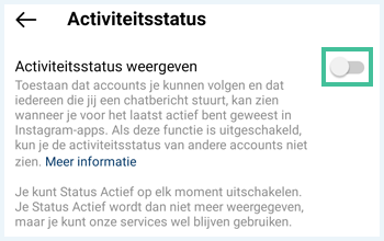 Instagram scherm