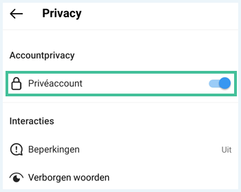 Instagram menu