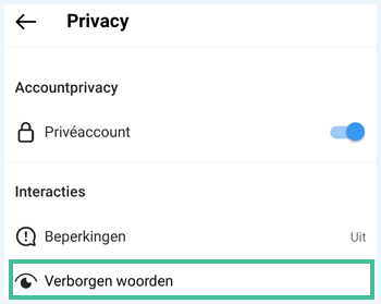 Instagram menu