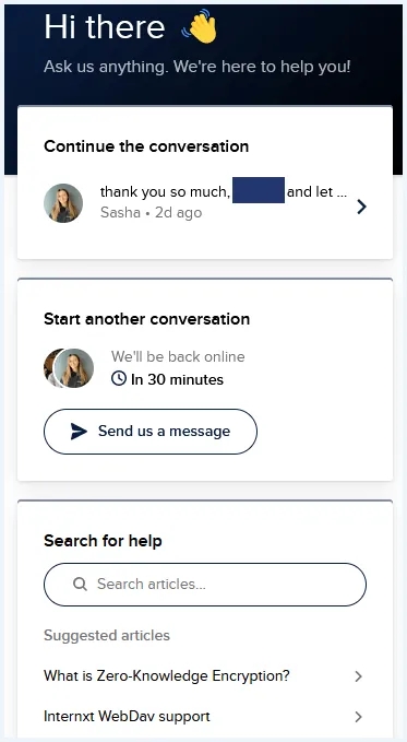 Internext livechat