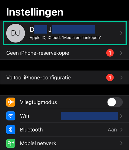 het scherm
