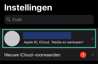 iPhone instellingen profielfoto