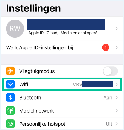 iPhone Instellingen Wifi Netwerk