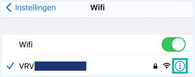 iPhone Wifi netwerken waarbij de