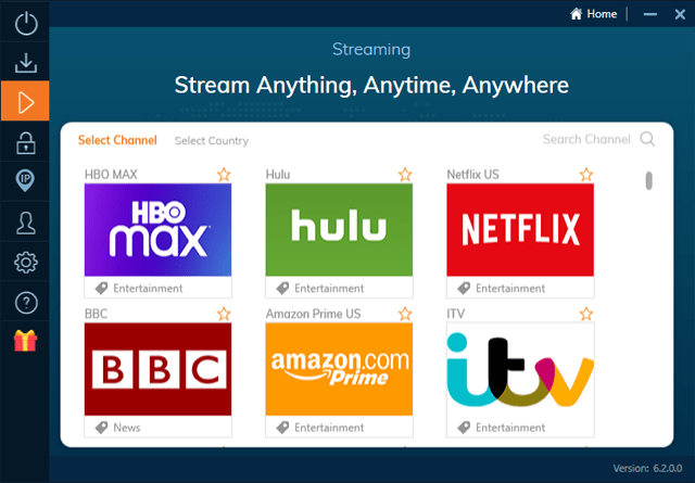 Ivacy software met verschillende streaming-services