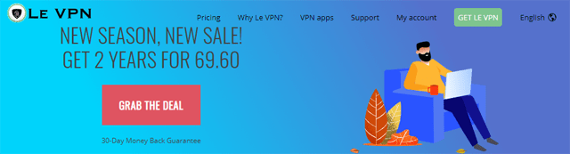Le VPN website homepage