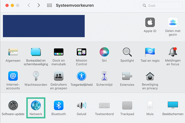 macOS scherm