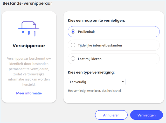 McAfee Bestands-versnipperaar