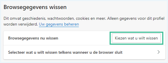 Microsoft Edge scherm