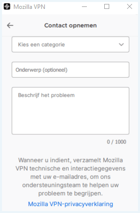 Screenshot van het scherm