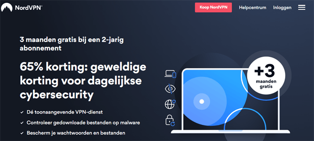 NordVPN homepage