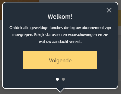 Screenshot van het welkomstbericht van Norton 360