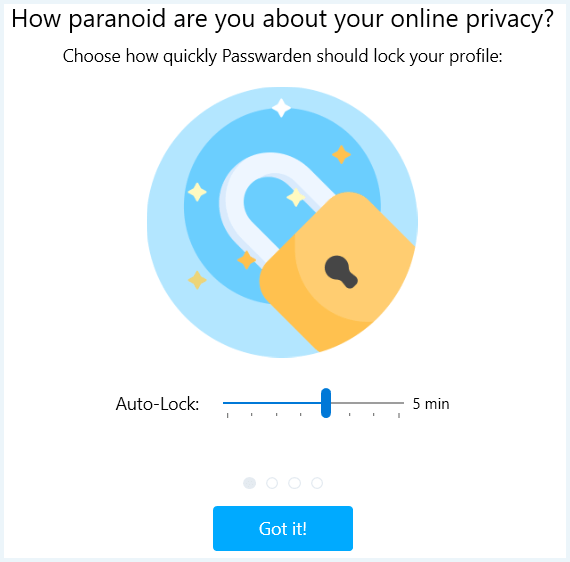 Passwarden optie om auto-lock in te stellen