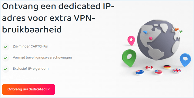 PIA's Dedicated IP-adres pagina