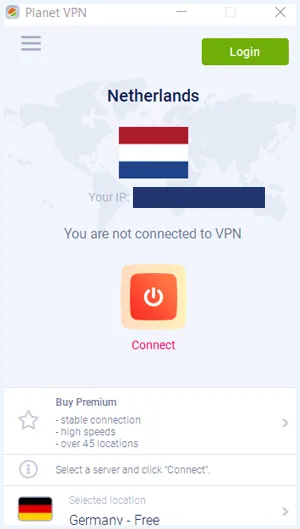 Planet VPN app