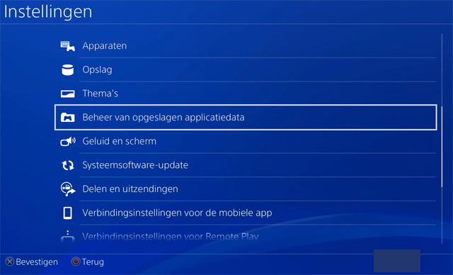 PS4 scherm