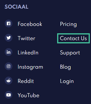 Footer van de PrivadoVPN website waarbij 
