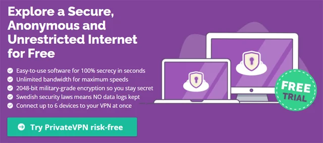 PrivateVPN Website Free Trial Pagina