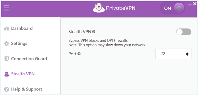 PrivateVPN Stealth VPN Optie