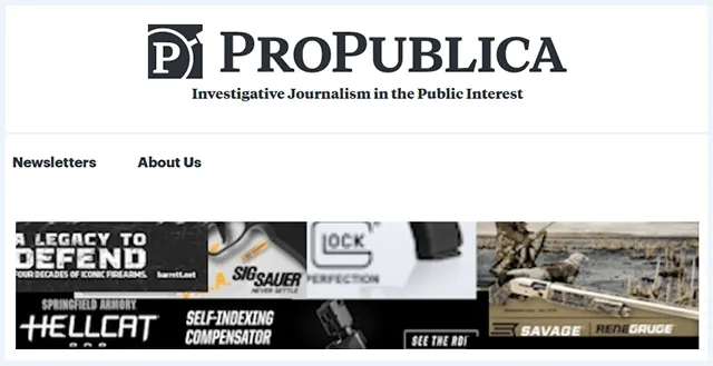 ProPublica dark web mirror homepage