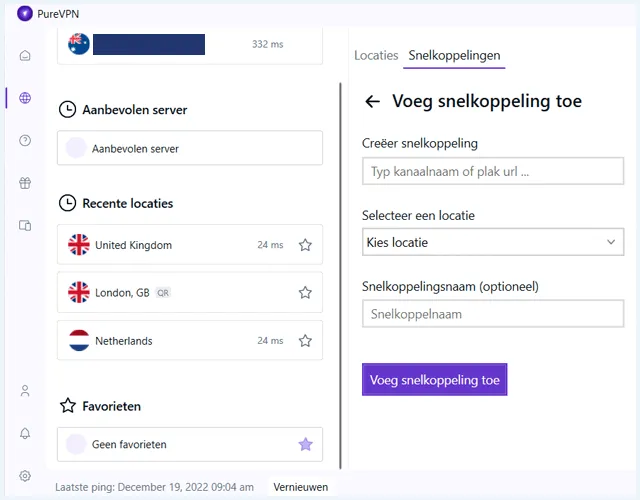 PureVPN pagina 