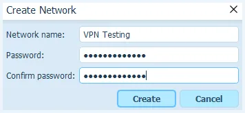Radmin VPN software scherm