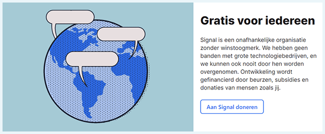 Signal website, kopje 