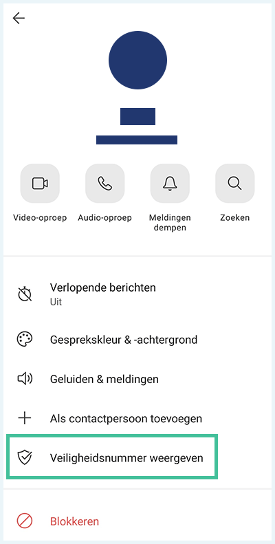 Signal profiel waarbij de optie 