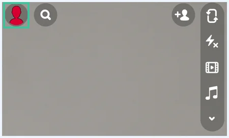 Beginscherm van Snapchat