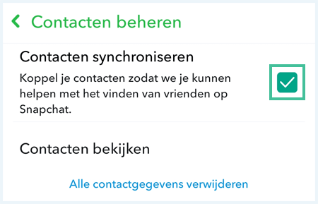 Snapchat scherm