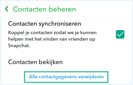 Snapchat scherm