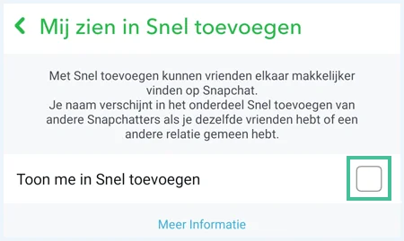 Snapchat scherm