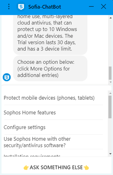 Sophos Home Antivirus Chat