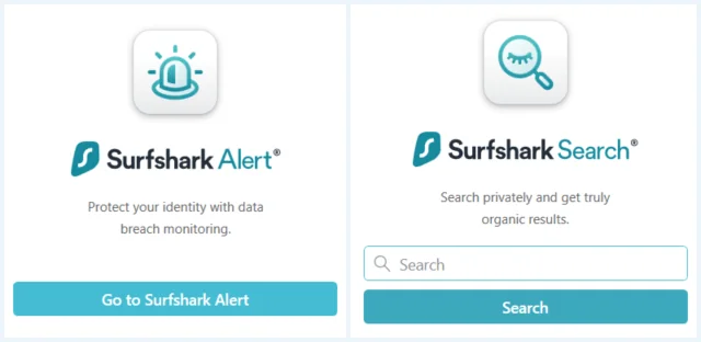 Surfshark Alert en Search