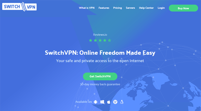 SwitchVPN website homepage