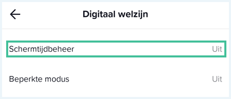 TikTok menu