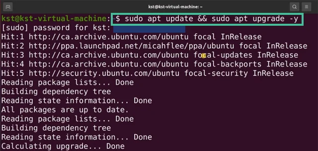 De code voor het installeren van Tor op Linux