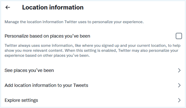 Twitter scherm