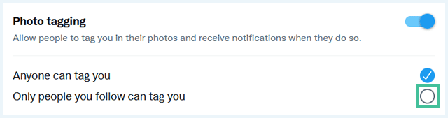 Twitter optie om